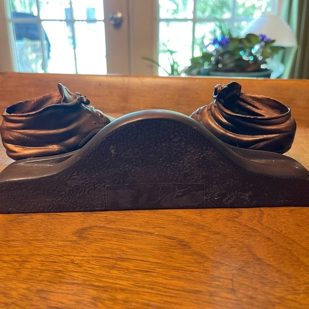 Vintage 1950s Chalkware Frame Copper Shoe Photo Frame Julias Gift